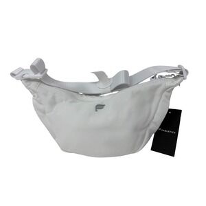 Fabletics The Sling Bag Classic White Nylon Crossbody Fanny Pack NEW